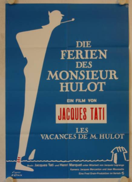 Die Ferien des Monsieur Hulot originales deutsches Filmplakat (R70s)
